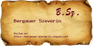 Bergauer Szeverin névjegykártya